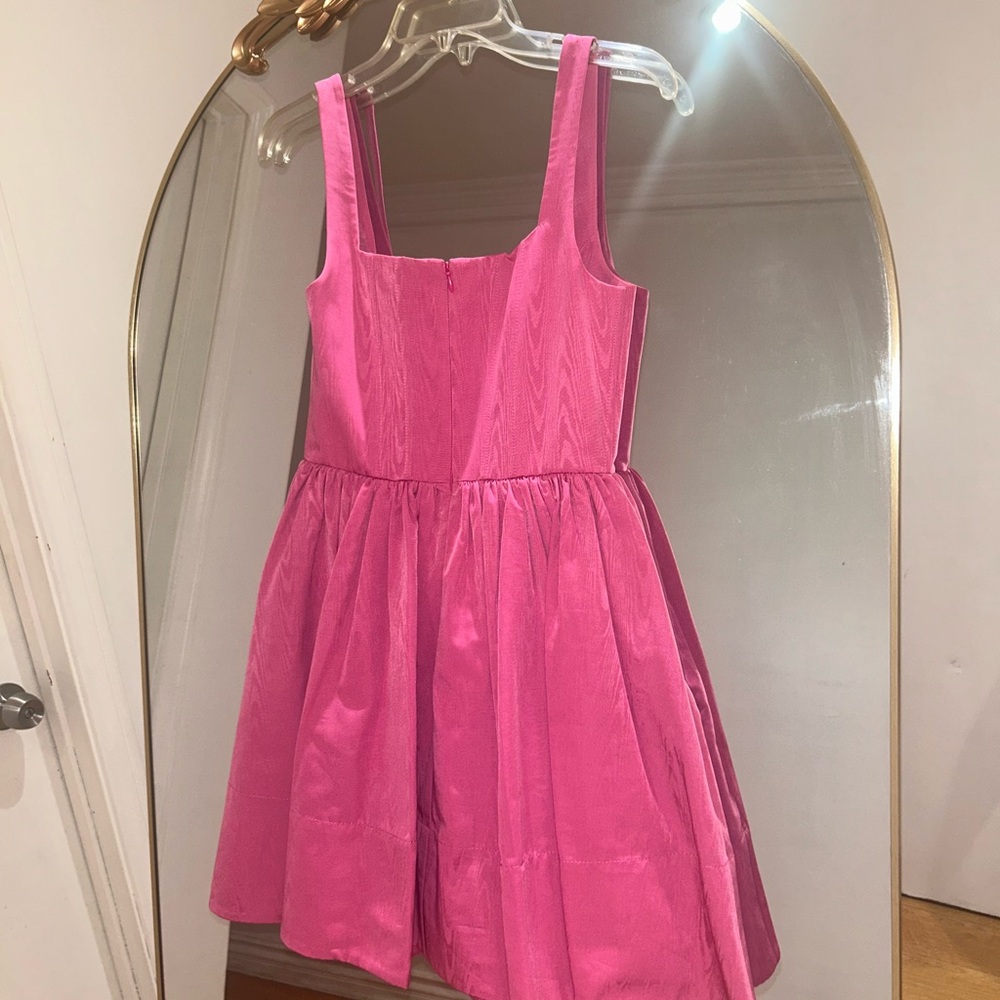 STAUD Corset Mini Dress Pink Lollipop Landscape, Size 4 🎀 - Picture 4 of 5